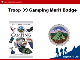 Troop 39 Camping Merit Badge