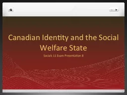 Canadian Identity and the Social Welfare State