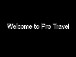 Welcome to Pro Travel