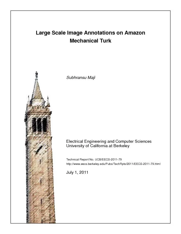 Large Scale Image Annotations on AmazonMechanical Turk