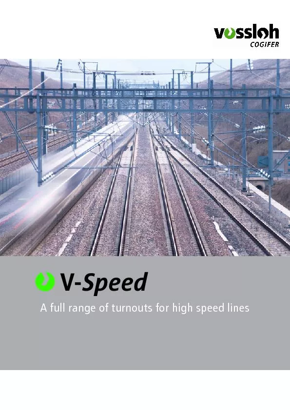 A full range of turnouts for high speed lines