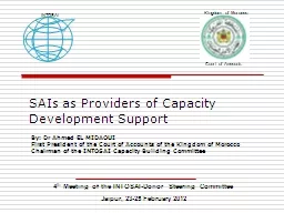 SAIs as Providers of Capacity Development Support