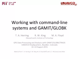 Working with command-line systems and GAMIT/GLOBK