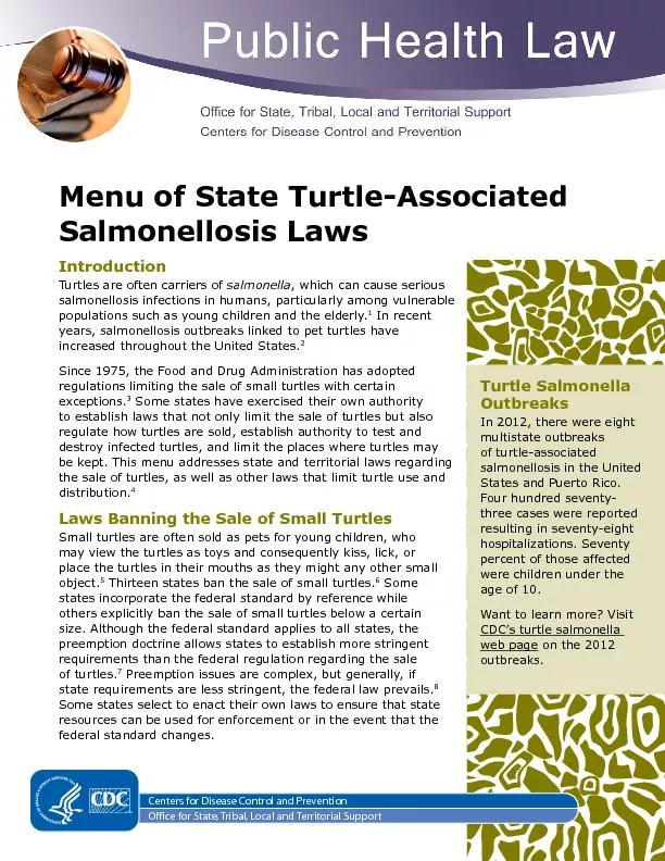 Menu of State Turtle-Associated