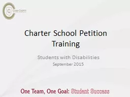 Charter School Petition Training