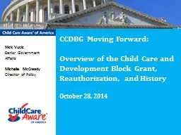 CCDBG Moving Forward: