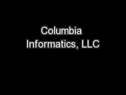 Columbia Informatics, LLC