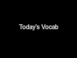 Today’s Vocab