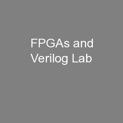 FPGAs and Verilog Lab