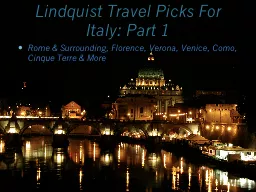 Lindquist Travel Picks