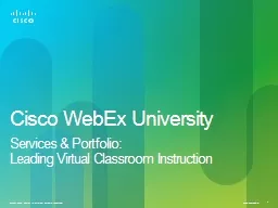 Cisco WebEx University