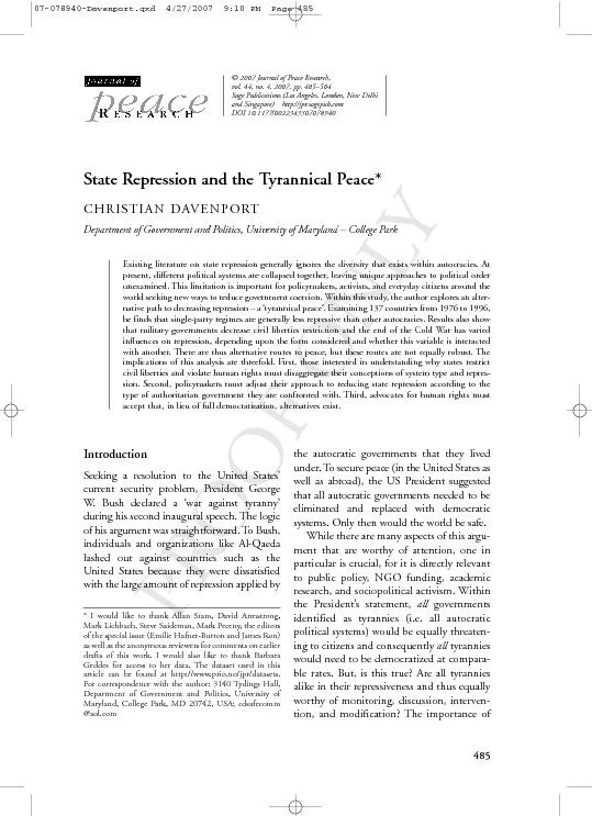 2007 journal of peace research vol 44 no 4 2007 pp 4