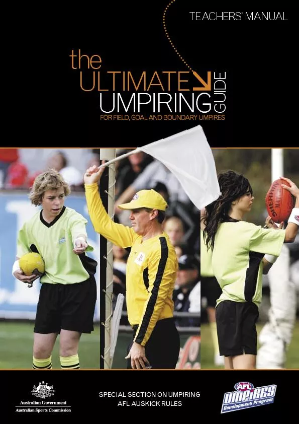 SPECIAL SECTION ON UMPIRING