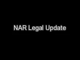 NAR Legal Update