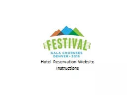 Hotel Reservation Website Instructions