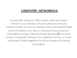 COMPUTER NETWORKING