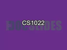 CS1022