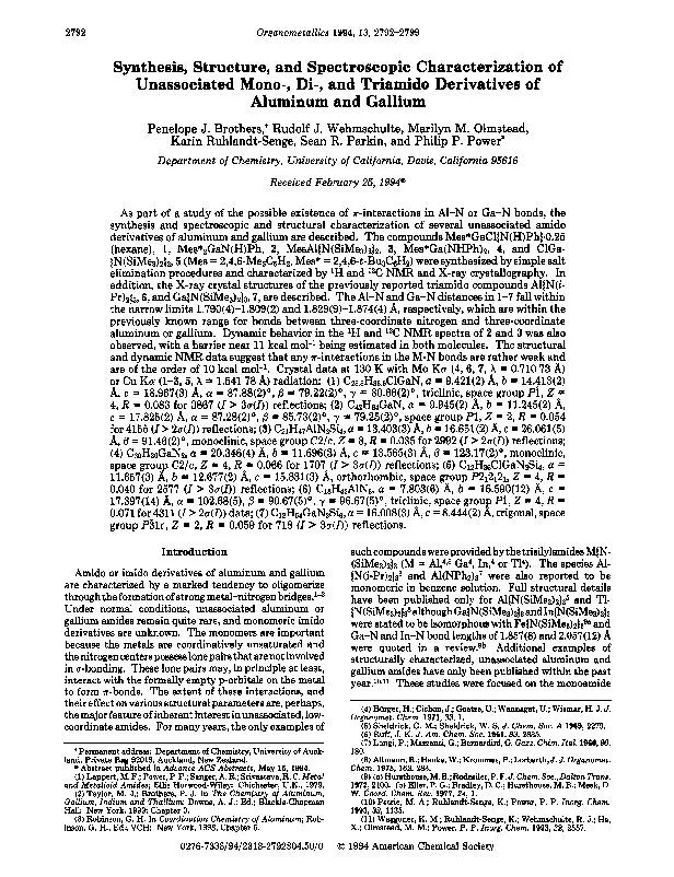 2792 Organometallics 1994,13, 2192-2199