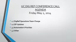 UC DIG REF CONFERENCE CALL
