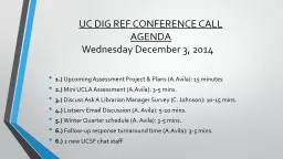 UC DIG REF CONFERENCE CALL