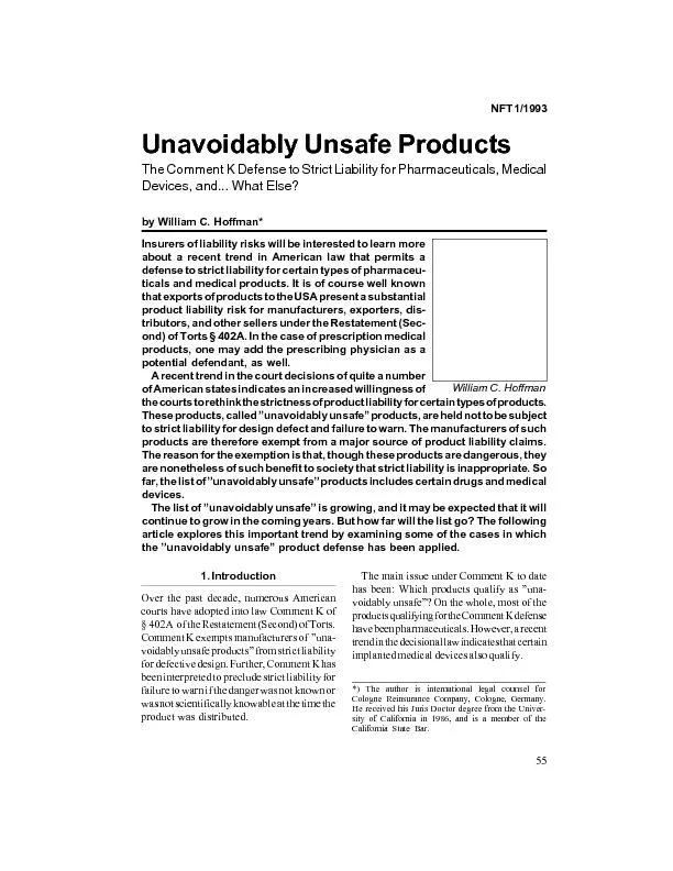 general product liability law, as the following