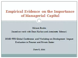 Empirical Evidence on the Importance of Managerial Capital