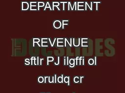 d qTMr GOVERNMENT OF INDIA ftffi qrfdq MINISTRY OF FINANCE wqEq frffr DEPARTMENT OF REVENUE