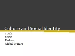 Culture and Social Identity