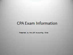 CPA Exam Information