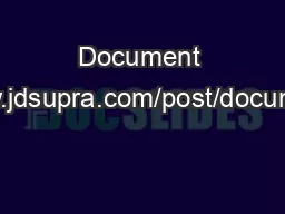 Document hosted at http://www.jdsupra.com/post/documentViewer.aspx?fid