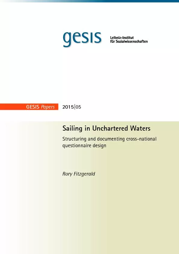 Sailing in Unchartered Waters2015|Papers