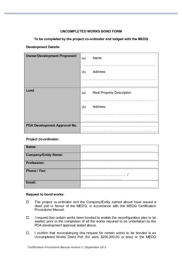 Certification Procedures Manual version 3 | September 2013