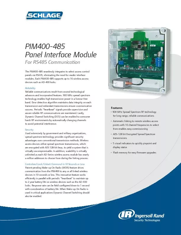 PIM400-485  Panel Interface Module