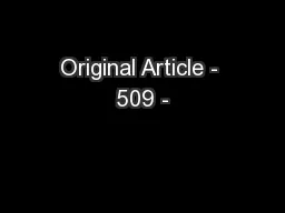 Original Article - 509 -