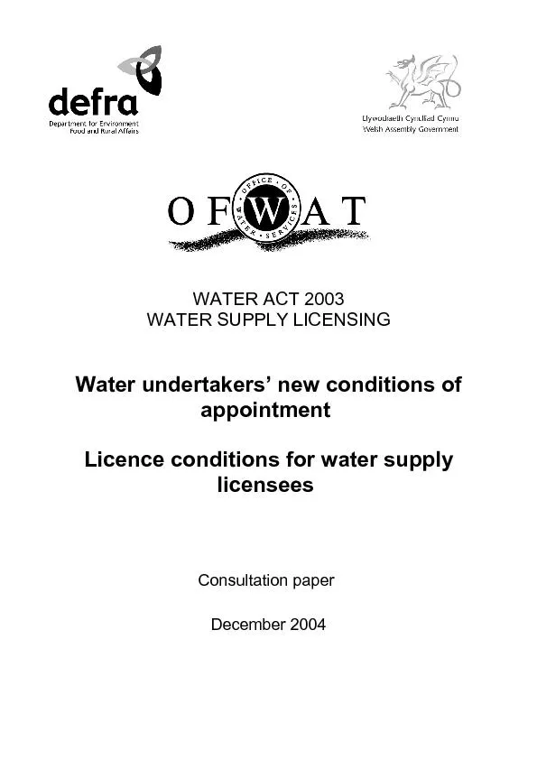 4.3Conditions of the Water Supply Licence36