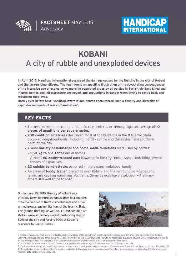 KOBANIA city of rubble and unexploded devices