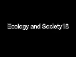 Ecology and Society18