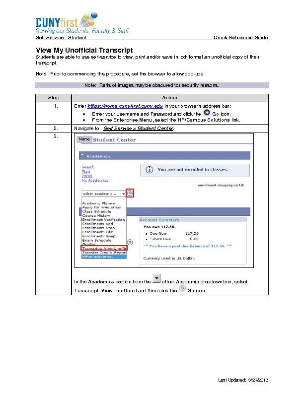 PDF-Self Service:  Student thumbnail