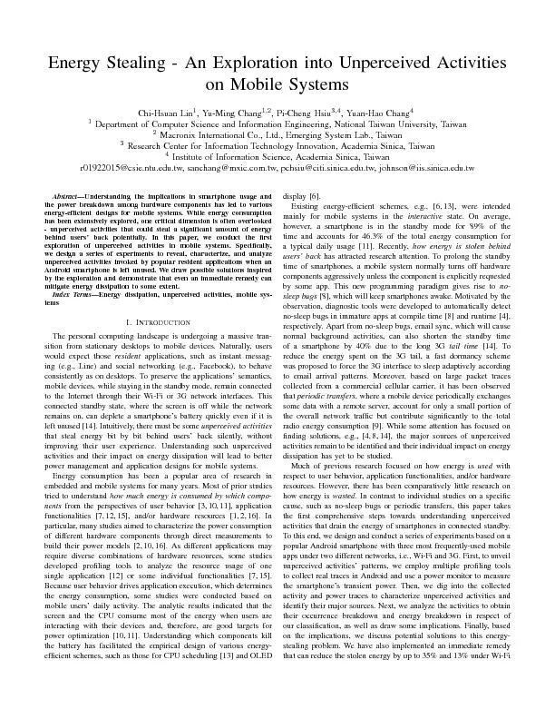 EnergyStealing-AnExplorationintoUnperceivedActivitiesonMobileSystemsCh