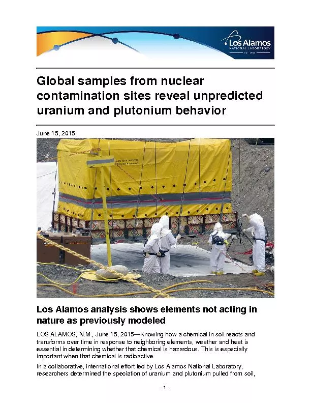 Global samples from nuclearcontamination sites reveal unpredictedurani