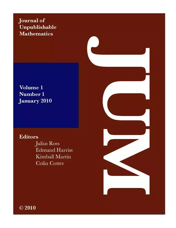 TheJournalofUnpublishableMathematics.Vol1.No11