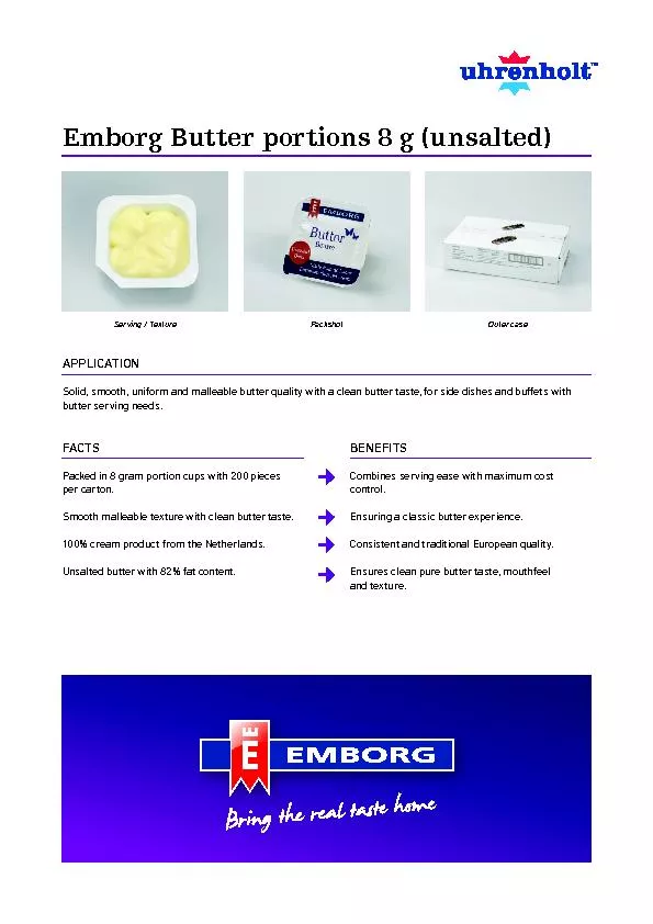 Emborg Butter portions 8 g (unsalted)