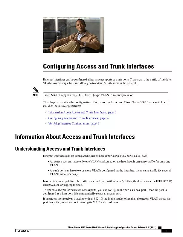 Configuring Access and Trunk Interfaces�(�W�K�H�U�Q�H�W�L�Q�W�H�U�I�D