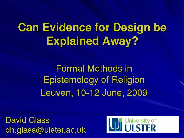 Can Evidence for Design be