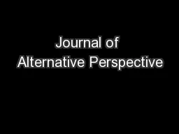 Journal of Alternative Perspective