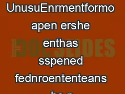 2015 UnusuEnrmentformo apen ershe enthas sspened fednroententeans he p