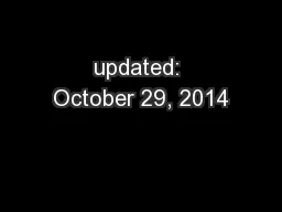updated: October 29, 2014