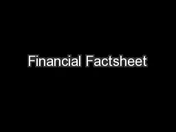 Financial Factsheet