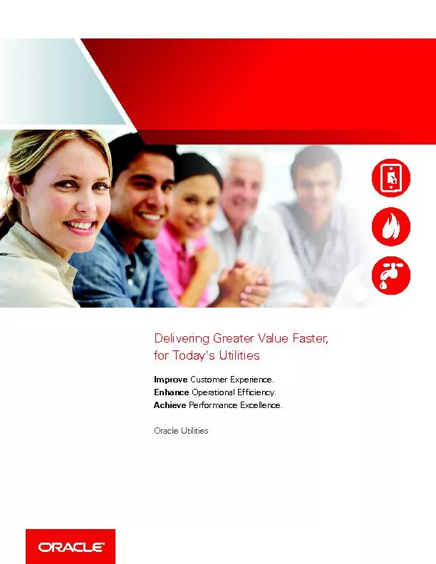 Delivering Greater Value Faster, for Today's UtilitiesImprove Customer