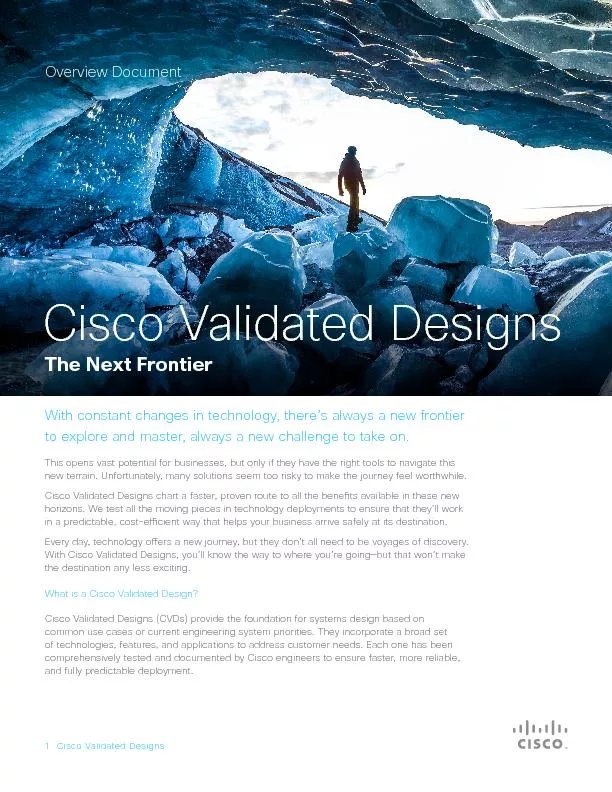1  Cisco Validated Designs